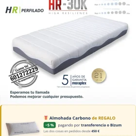 Colchón Sin Muelles HR Moraplex Anatomic Visco - Todosduermen.com — Distribuidores Oficiales Moraplex