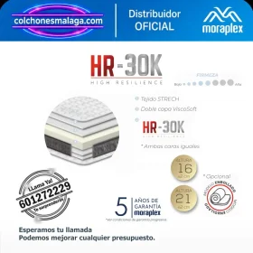 Colch&oacute;n sin Muelles HR-30K Moraplex Nube 3.0 - Todosduermen.com &mdash; Distribuidores Oficiales Moraplex