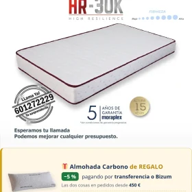 Colch&oacute;n sin Muelles HR-30K Moraplex Ortopedic - Todosduermen.com &mdash; Distribuidores Oficiales Moraplex