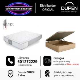 Pack colchón Dupen Winner + canapé abatible Premium 34 cm · Málaga