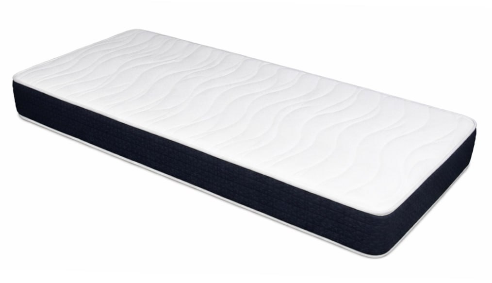 colchon-perla-22-cm-tejido-stretch-platabanda-3d Colchón Perla 22 cm, tapa blanca acolchada en ondas y platabanda 3D azul marino