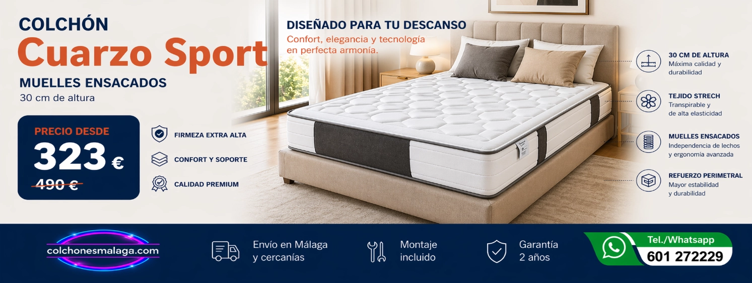 Colchon Cuarzo Sport firme para maximo soporte en malaga